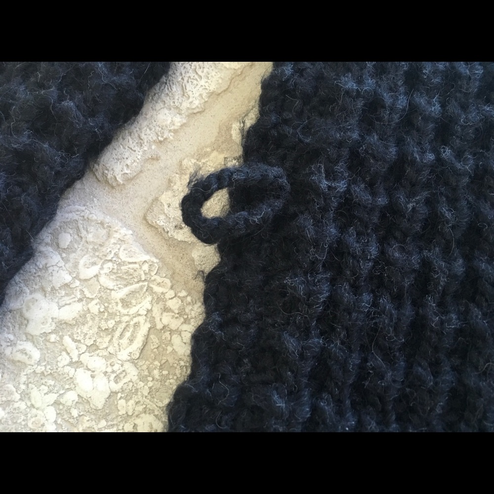 LUISA CERANO LONG BLACK WOOL CARDIGAN JACKET, SZ 4 - Picture 7 of 8